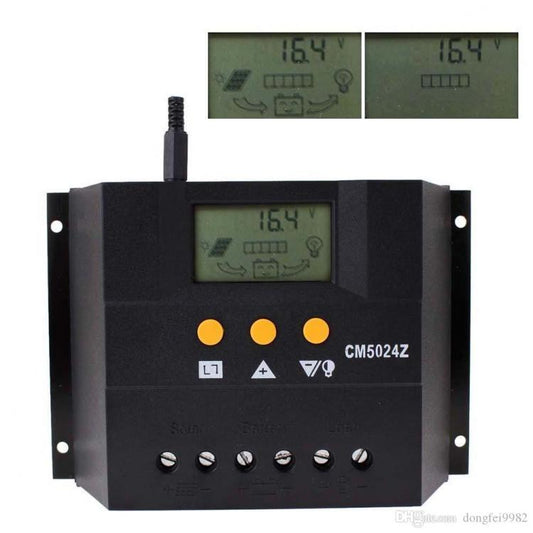 CONTROLLER REGOLATORE DI CARICA PANNELLI SOLARI 12V/24V 50A AUTOMATICO PANNELLO
