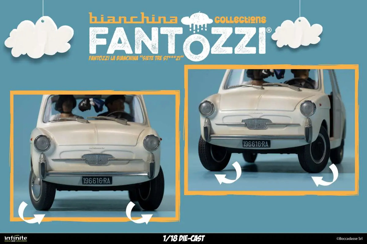 Infinite - Fantozzi La Bianchina Siete Tre St...zi 1/18 Die-cast - 18cm Figure Filini