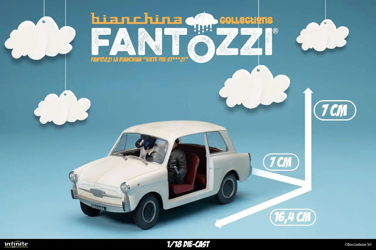 Infinite - Fantozzi La Bianchina Siete Tre St...zi 1/18 Die-cast - 18cm Figure Filini