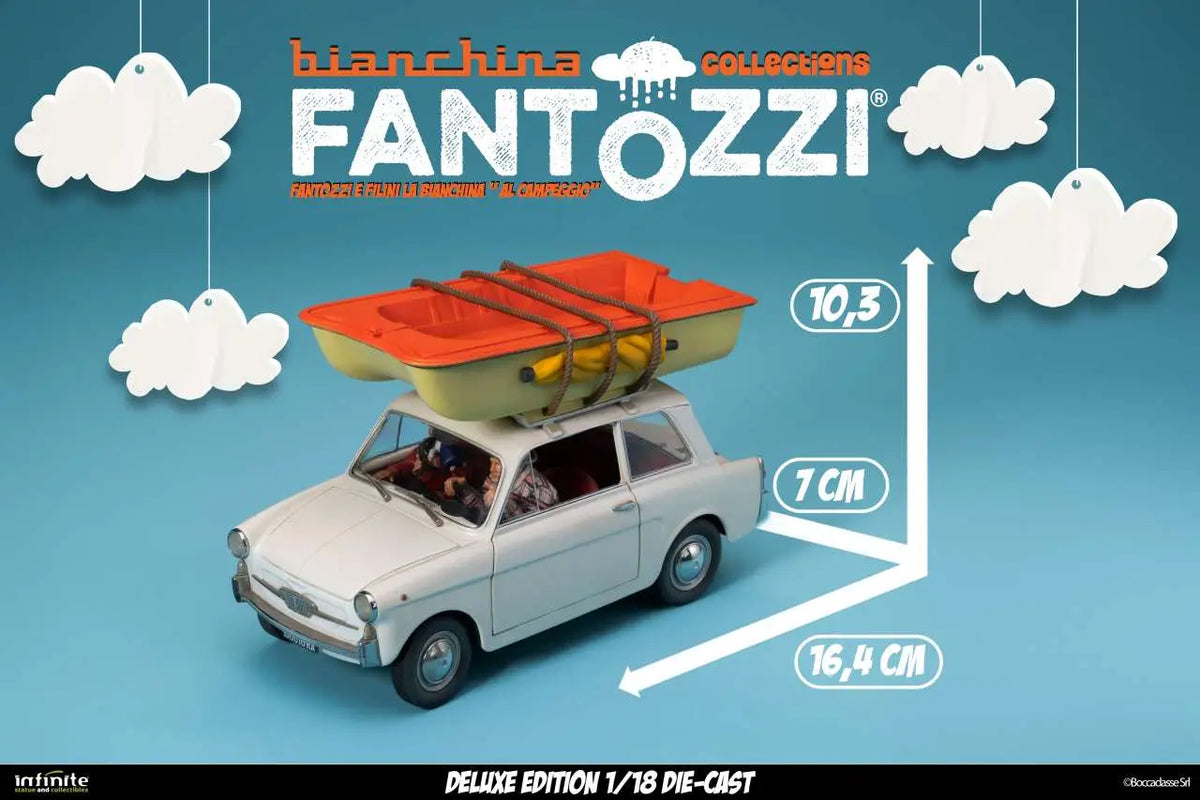 Infinite - Fantozzi E Filini La Bianchina Al Campeggio 1/18 Die-cast Deluxe Edition Limited Figure