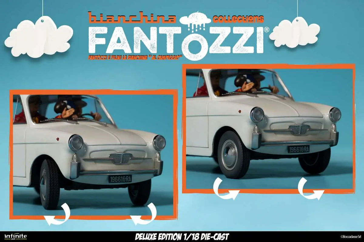 Infinite - Fantozzi E Filini La Bianchina Al Campeggio 1/18 Die-cast Deluxe Edition Limited Figure
