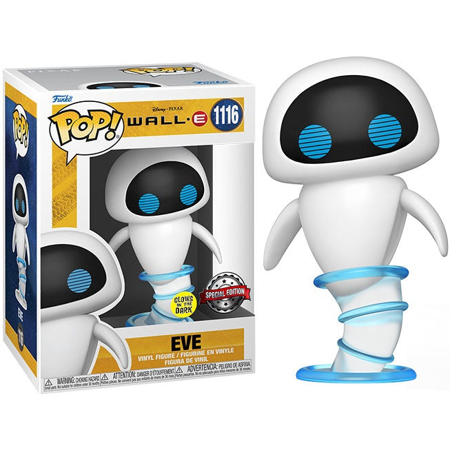 Funko Pop ! Disney Pixar - Well-E (1116) Eve Glow In The Dark Special Edition