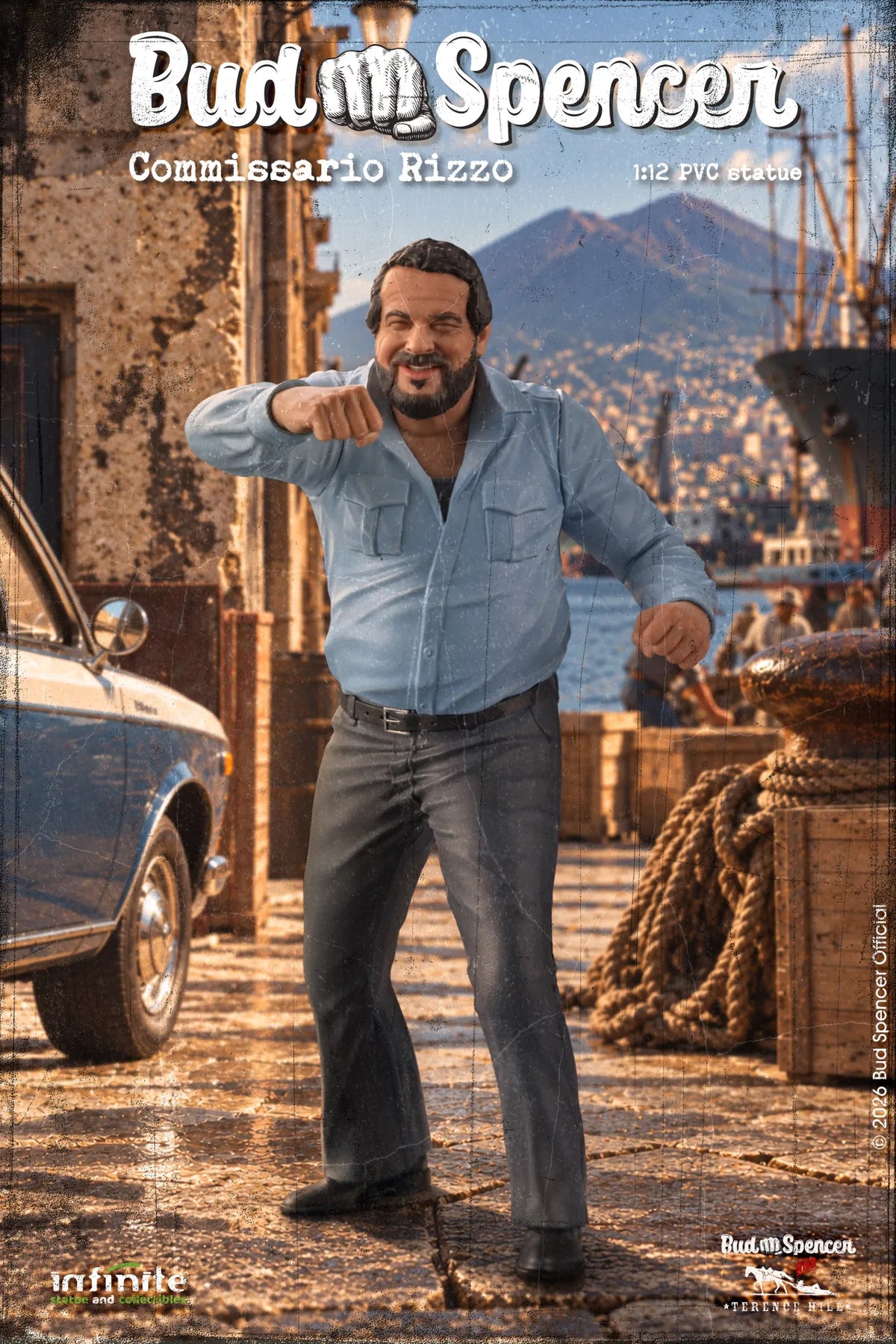 Infinite - Bud Spencer "Commissario Rizzo" 1/12 Statue Figure Statuetta Figura 16Cm