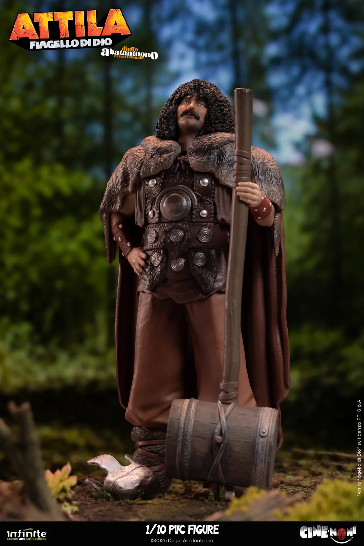 Infinite - Diego Abatantuono Attila Cine-Moni 1/10 Statue Figure Statuetta Figura 19Cm