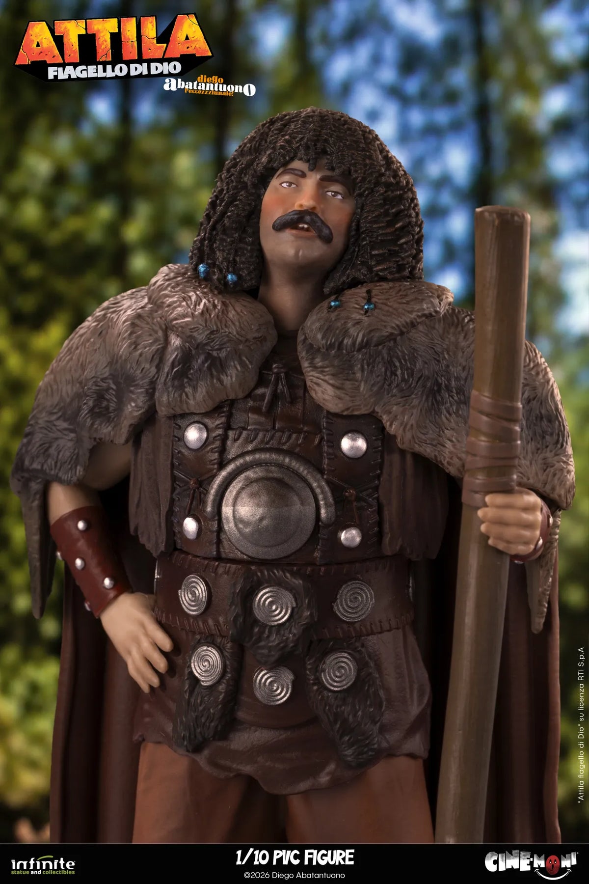 Infinite - Diego Abatantuono Attila Cine-Moni 1/10 Statue Figure Statuetta Figura 19Cm