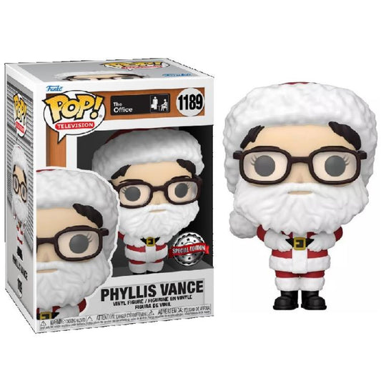 Funko Pop ! Television - The Office (1189) Phyllis Vance As Santa Babbo Natale