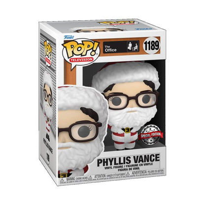 Funko Pop ! Television - The Office (1189) Phyllis Vance As Santa Babbo Natale