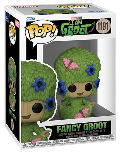 Funko Pop ! Marvel I Am Groot - (1191) Fancy Groot Bobble Vinyl Figure 9Cm