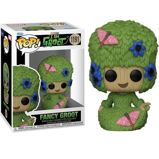 Funko Pop ! Marvel I Am Groot - (1191) Fancy Groot Bobble Vinyl Figure 9Cm