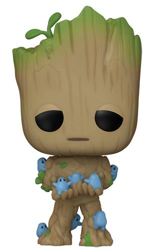 Funko Pop ! Marvel - I Am Groot - (1194) Groot W/Grunds Bobble Vinyl Figure 9Cm