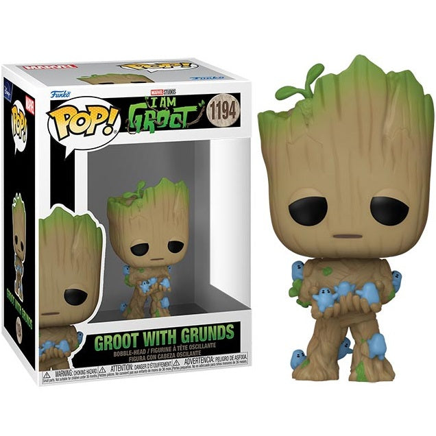 Funko Pop ! Marvel - I Am Groot - (1194) Groot W/Grunds Bobble Vinyl Figure 9Cm