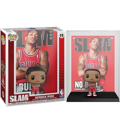 Funko Pop ! Nba Chicago Bulls Cover Slam (11) Derrick Rose Vinyl Figure Basket