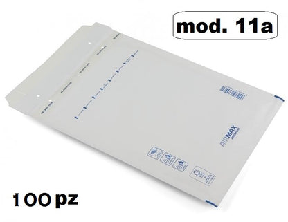100pz BUSTE POSTALI IMBOTTITE CM 12X17.5 BUSTA PLURIBALL PER SPEDIZIONI -mod.11a