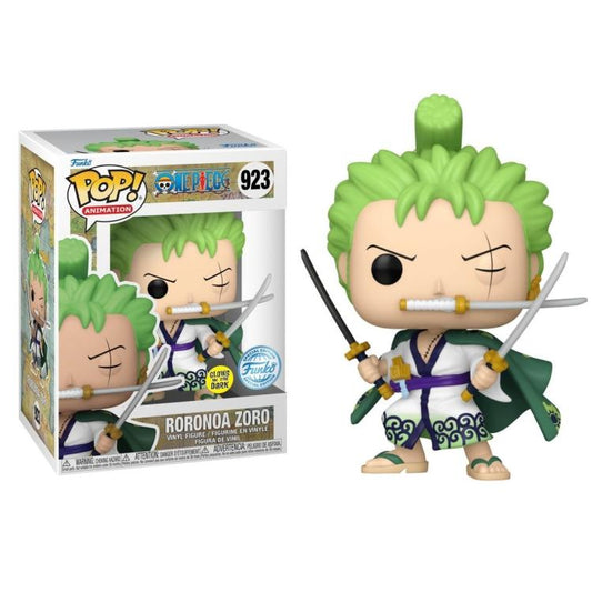 Funko Pop ! Animation - One Piece (923) Roronoa Zoro Glows In The Dark Special