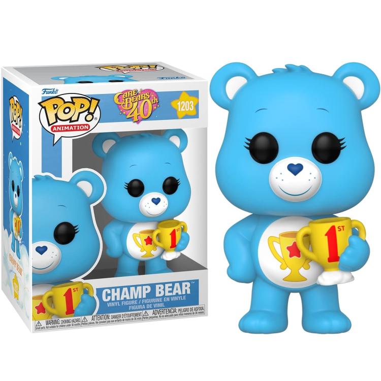 Funko Pop ! Animation Care Bears 40Th (1203) Champ Bear Vinyl  Figure 9Cm