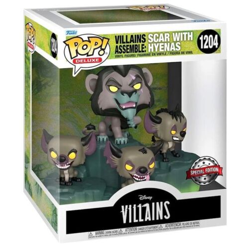 Funko Pop ! Disney Moment : (1204) Scar W/Hyenas (Assemble) Exm Vinyl Figure 9Cm