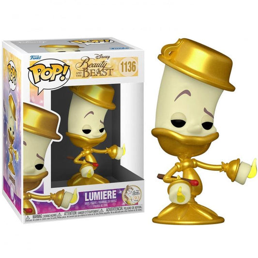Funko Pop ! Disney Beauty & The Beast - (1136) Lumiere Figure Bella E La Bestia