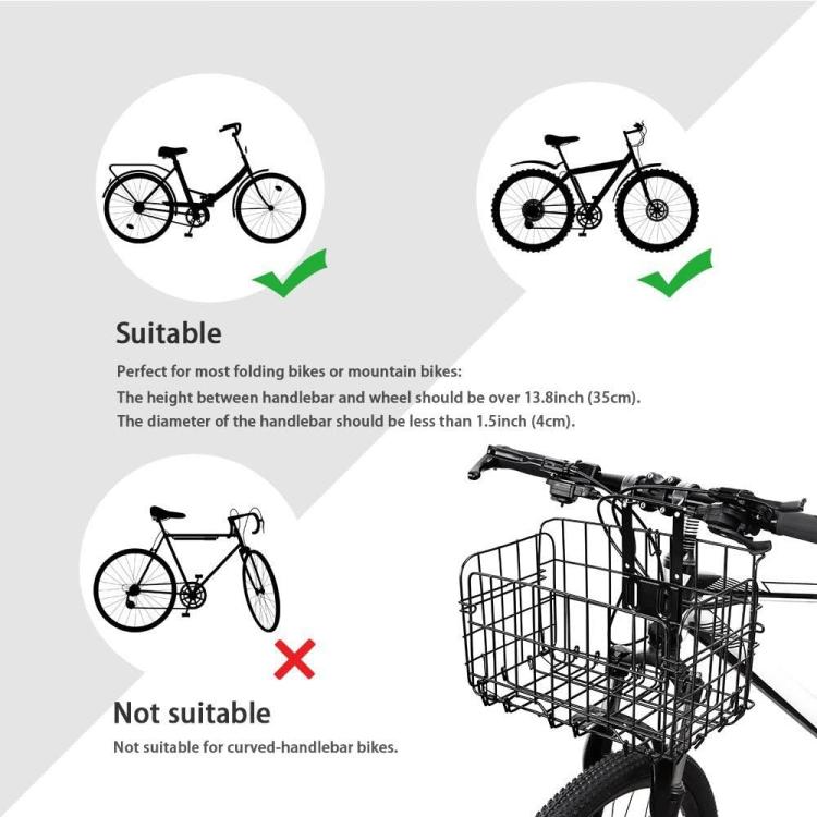 CESTINO PORTAPACCHI PIEGHEVOLE BICI ANTERIORE POSTERIORE BICICLETTA RICHIUDIBILE