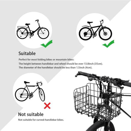 CESTINO PORTAPACCHI PIEGHEVOLE BICI ANTERIORE POSTERIORE BICICLETTA RICHIUDIBILE