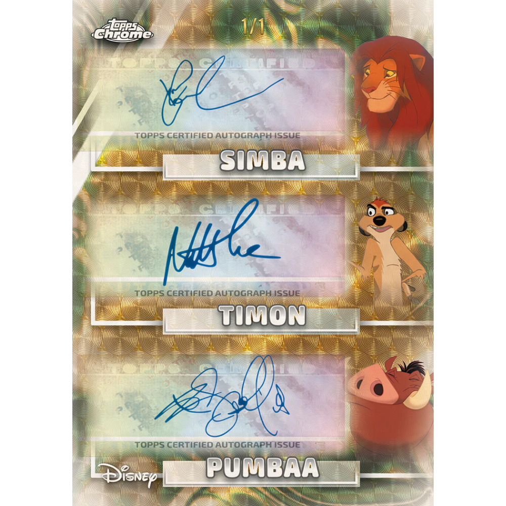 Topps Chrome Disney 2026 Mega Box Card Collezionabili 56 Carte Ufficiali - 8 Buste TCG