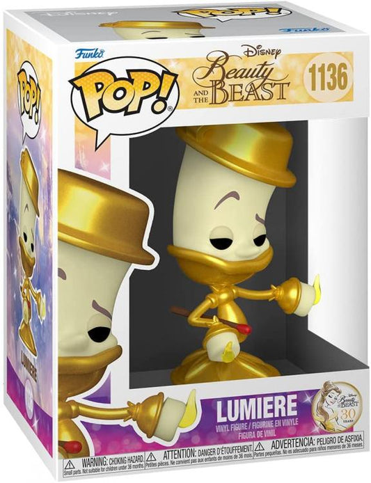 Funko Pop ! Disney Beauty & The Beast - (1136) Lumiere Figure Bella E La Bestia