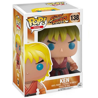 Funko Pop ! Games - Street Fighter (138) Ken Vinyl Figure 9Cm Statuetta Boxer