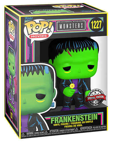 Funko Pop ! Movies Monsters Universal (1227) Frankenstein Blacklight Special Edi
