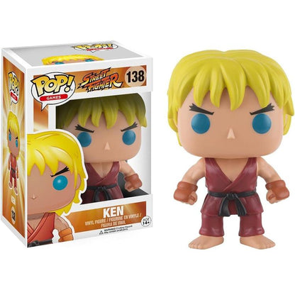 Funko Pop ! Games - Street Fighter (138) Ken Vinyl Figure 9Cm Statuetta Boxer