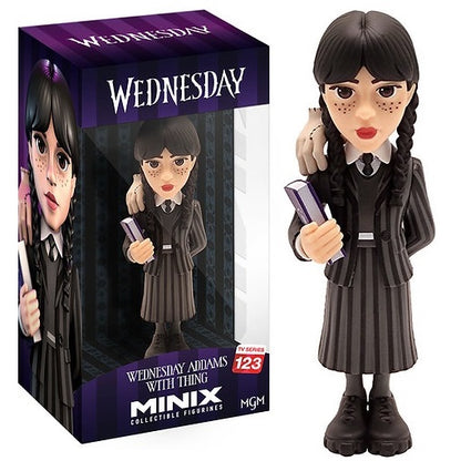 Minix: Wednesday Addams W/Thing (Tv Series 123) Figure 12Cm Statua Mercoledi