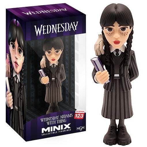 Minix: Wednesday Addams W/Thing (Tv Series 123) Figure 12Cm Statua Mercoledi