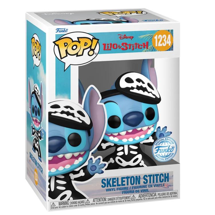 Funko Pop ! Disney - Lilo & Stitch (1234) Skeleton Stitch (Special Edition) 9 Cm