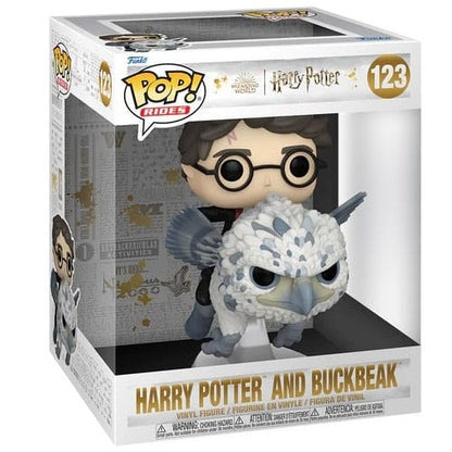 Funko Pop ! Rides Deluxe (123) Harry Potter W/Buckbeak Fierobecco Figure 15Cm