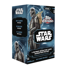 Topps Chrome - Star Wars Value Box 2026 Card Collezionabili 32 Carte Ufficiali - 8 Buste TCG