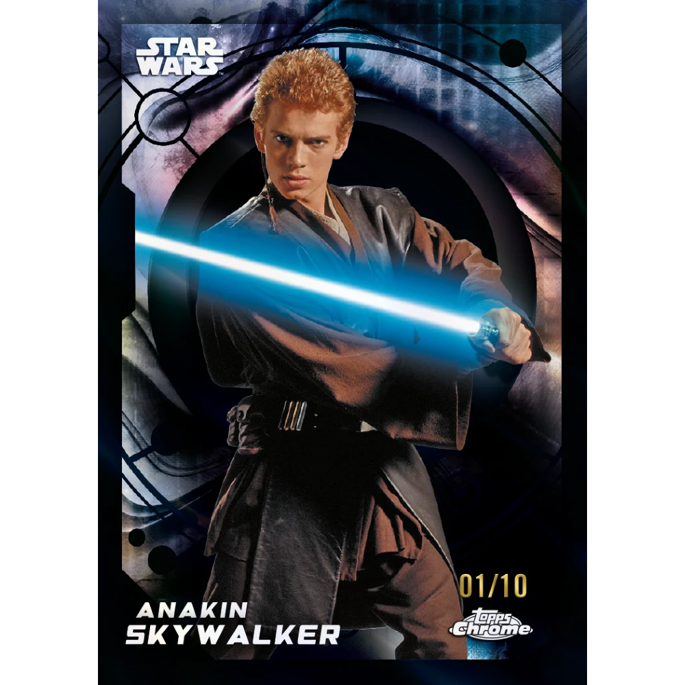 Topps Chrome - Star Wars Value Box 2026 Card Collezionabili 32 Carte Ufficiali - 8 Buste TCG