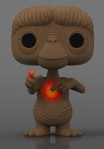 Funko Pop! Movies- E.T. (1258) E.T 40Th W/Glowing Heart G.I.T.D. Special Edition