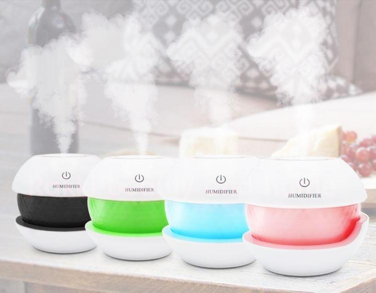 Lampada Diffusore Umidificatore Aromi Aromaterapia Profumo Auto Cromoterapia Led