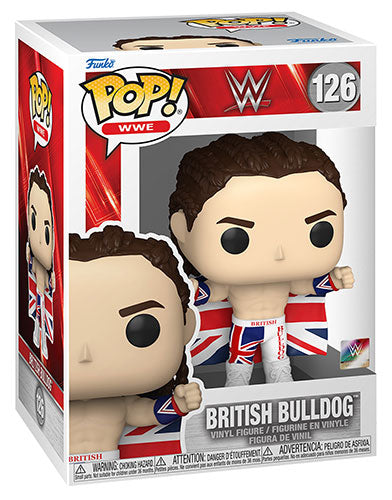 Funko Pop ! Wwe - (126) British Bulldog Wrestling Vinyl Figure 9Cm