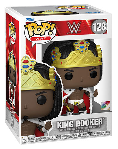 Funko Pop ! Wwe - (128) King Booker  Wrestling Vinyl 9Cm Figure Da Collezione