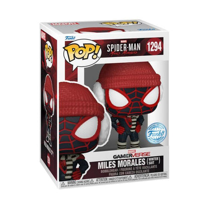 Funko Pop ! Marvel Spiderman Miles Morales - (1294) Spider-Man Winter Figure 9Cm