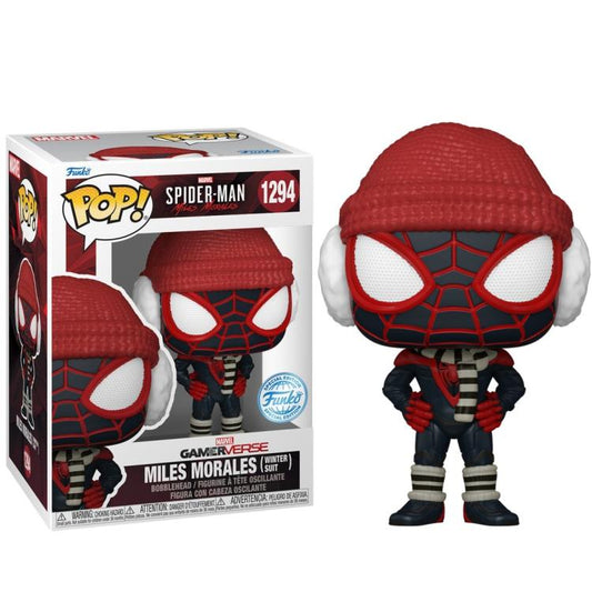 Funko Pop ! Marvel Spiderman Miles Morales - (1294) Spider-Man Winter Figure 9Cm