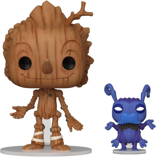 Funko Pop ! Movies: Pinocchio (Netflix) Pinocchio & Cricket (1299) Vinyl  Figure