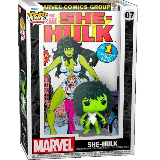 Funko Pop ! Comic Cover Marvel - (07) She-Hulk Exclusive Vinyl Figure 9Cm