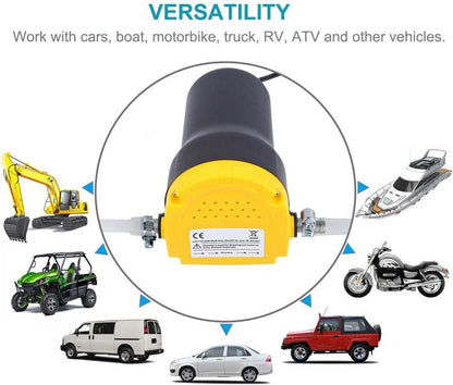 Kit Pompa Elettrica 12V Aspirazione Estrazione Cambio Olio Gasolio Diesel Auto