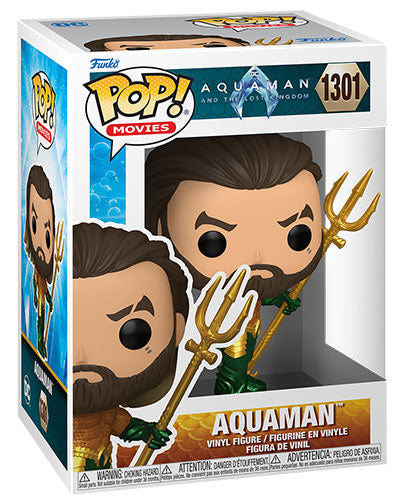 Funko Pop ! Movies Aquaman And The Lost Kingdom - (1301) Aquaman W/ Trident 9Cm