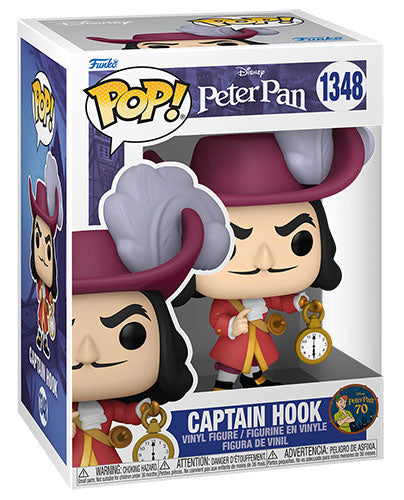 Funko Pop ! Disney - Peter Pan 70Th Anniversary : (1348) Captain Hook Uncino 9Cm