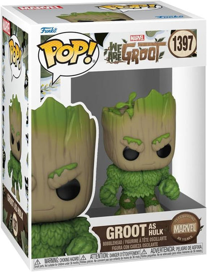 Funko Pop ! Marvel We Are Groot (1397) Groot As Hulk Vinyl Figure 9Cm