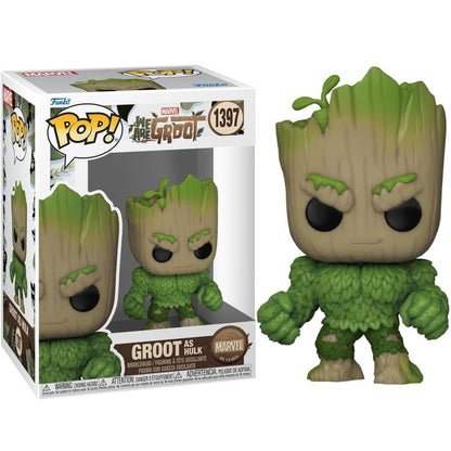 Funko Pop ! Marvel We Are Groot (1397) Groot As Hulk Vinyl Figure 9Cm
