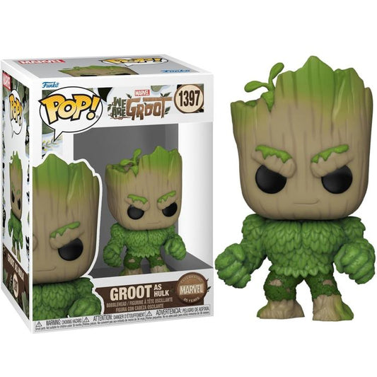 Funko Pop ! Marvel We Are Groot (1397) Groot As Hulk Vinyl Figure 9Cm