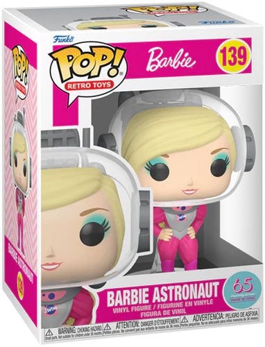 Funko Pop ! Retro Toys Barbie 65Th - (139) Barbie Astronaut Vinyl Figure 9Cm