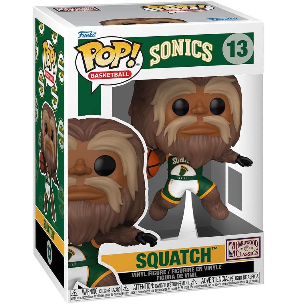 Funko Pop ! Basketball - Nba Mascots - Sonics (13) Squatch - Sasquatch Figure Vinyl 9Cm